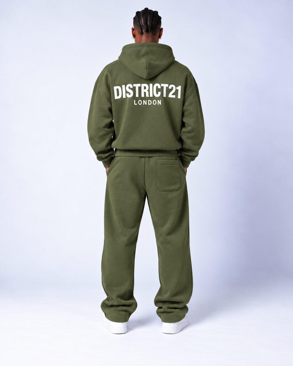DISTRICT21 Logo Hoodie – Faded Olive