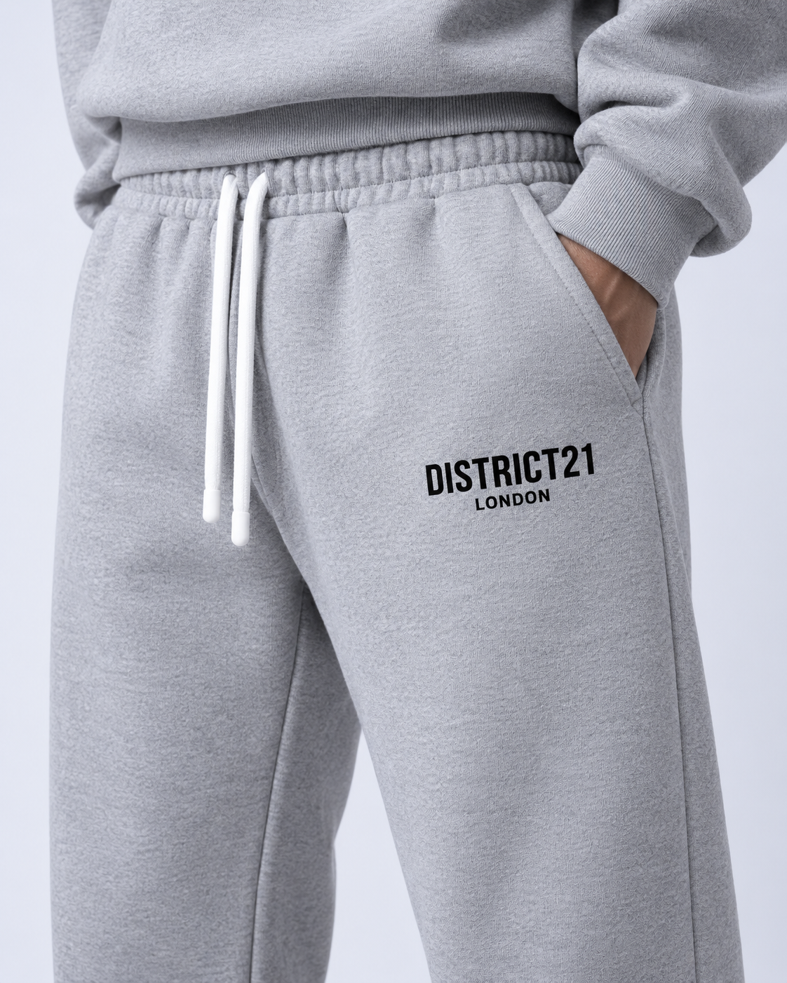 DISTRICT21 Logo Joggers – Grey