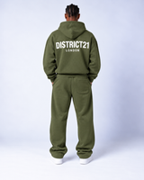DISTRICT21 Logo Hoodie – Faded Olive