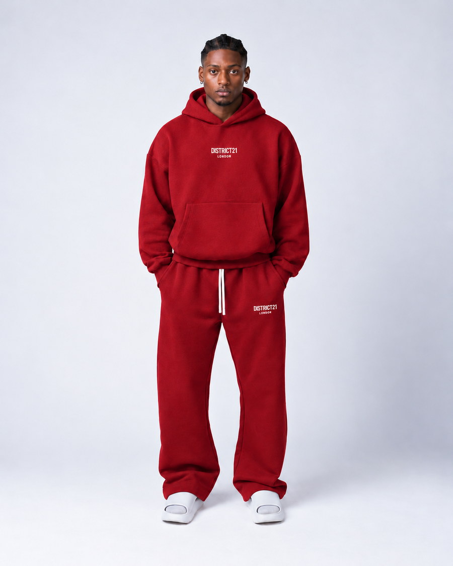DISTRICT21 Logo Hoodie – Red