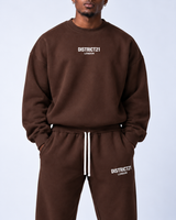DISTRICT21 Sweatshirt & Jogger Set – Coffee Brown