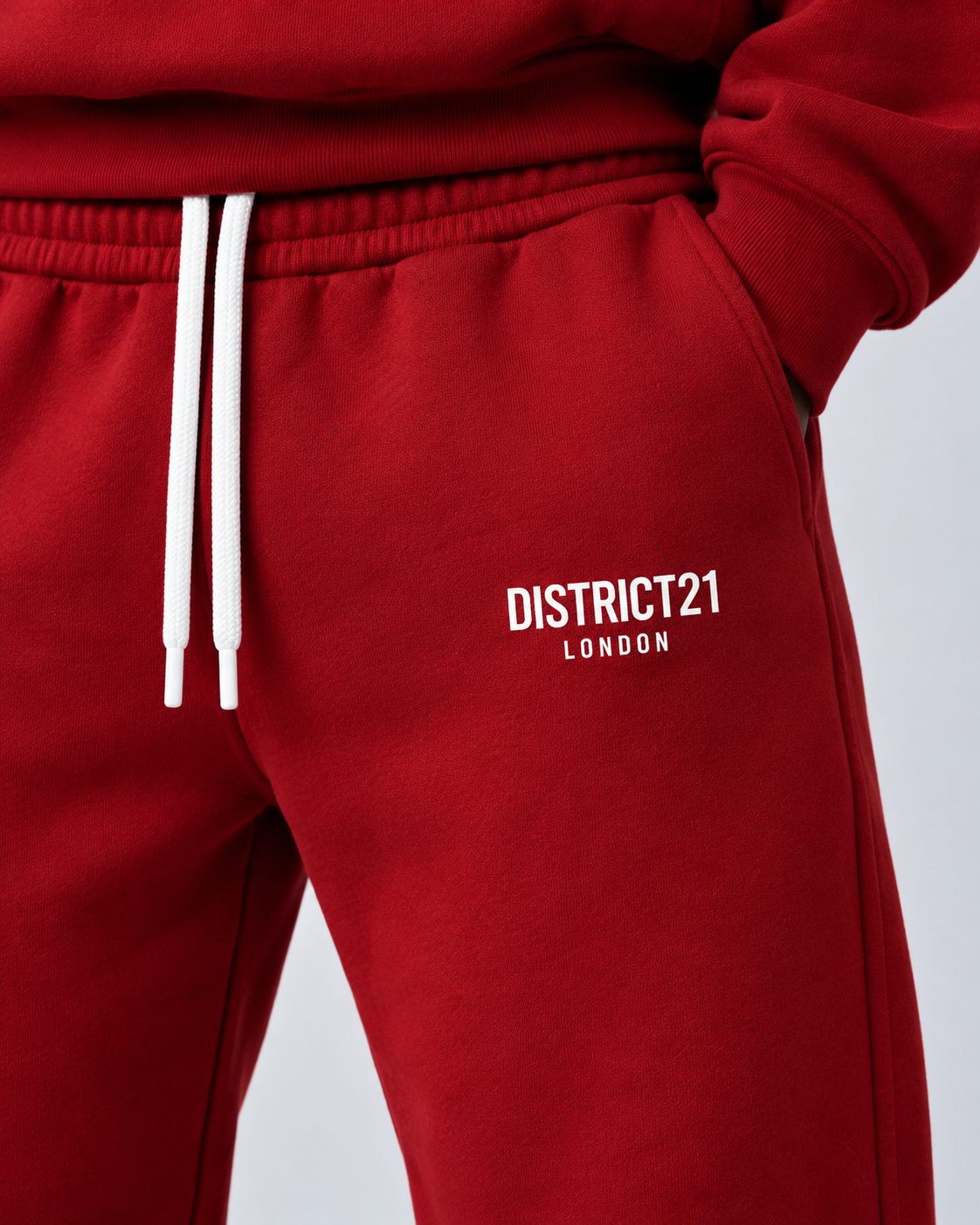 DISTRICT21 Logo Hoodie – Red