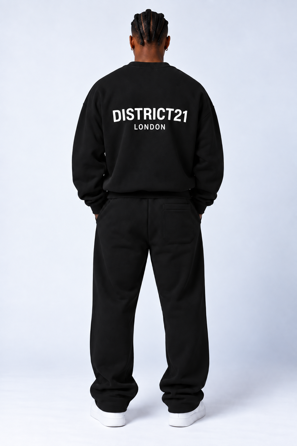DISTRICT21 Sweatshirt & Jogger Set – Black