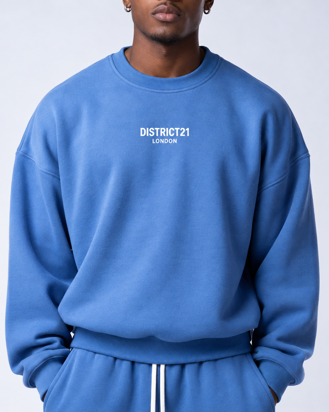 DISTRICT21 Sweatshirt & Jogger Set – Blue