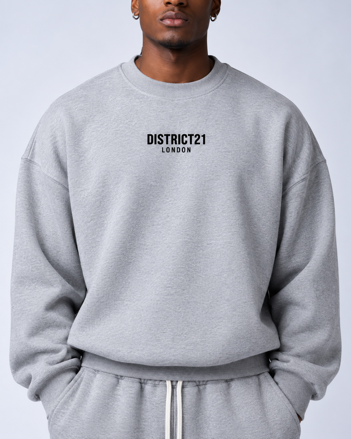 DISTRICT21 Sweatshirt & Jogger Set – Grey