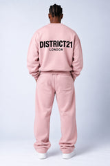 DISTRICT21 Logo Joggers – Pink