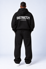 DISTRICT21 Logo Hoodie – Black