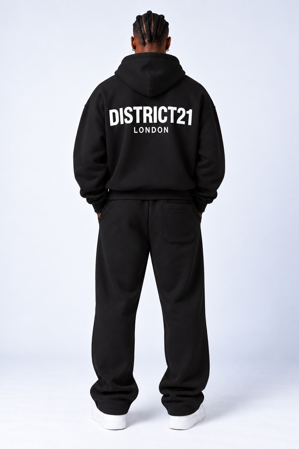 DISTRICT21 Logo Hoodie – Black