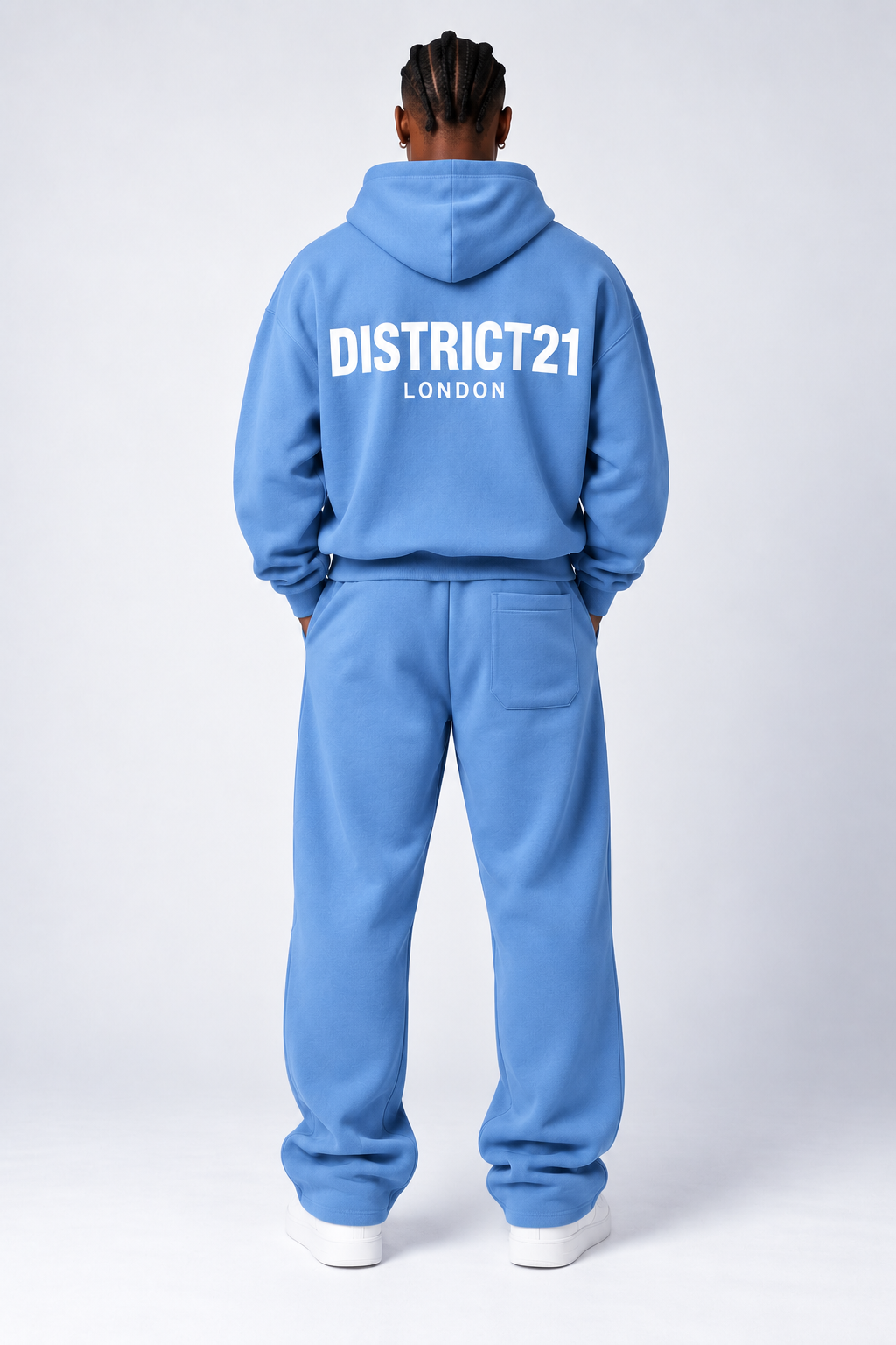 DISTRICT21 Logo Hoodie – Blue