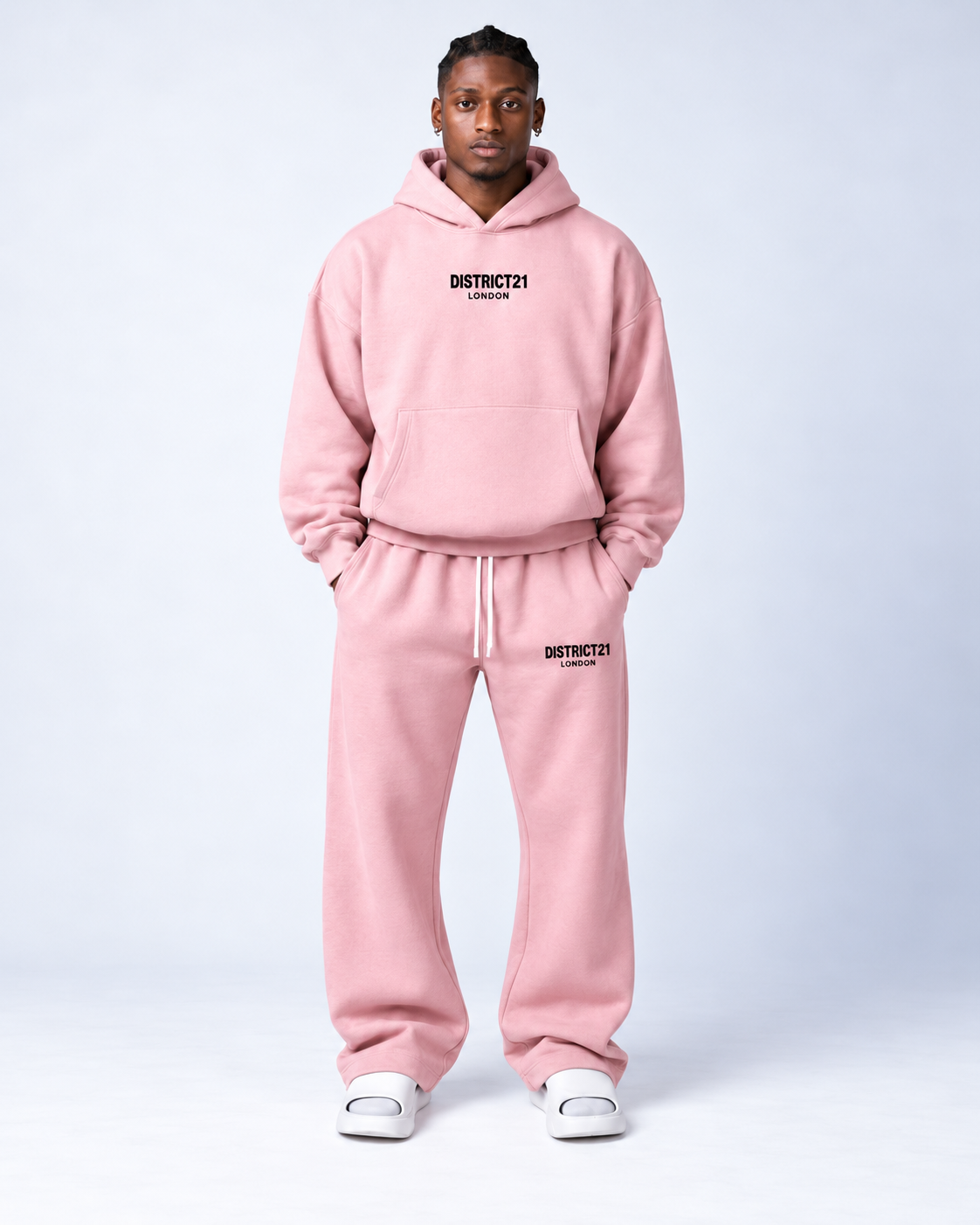 DISTRICT21 Logo Hoodie – Pink