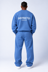 DISTRICT21 Logo Joggers – Blue