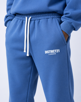 DISTRICT21 Logo Joggers – Blue