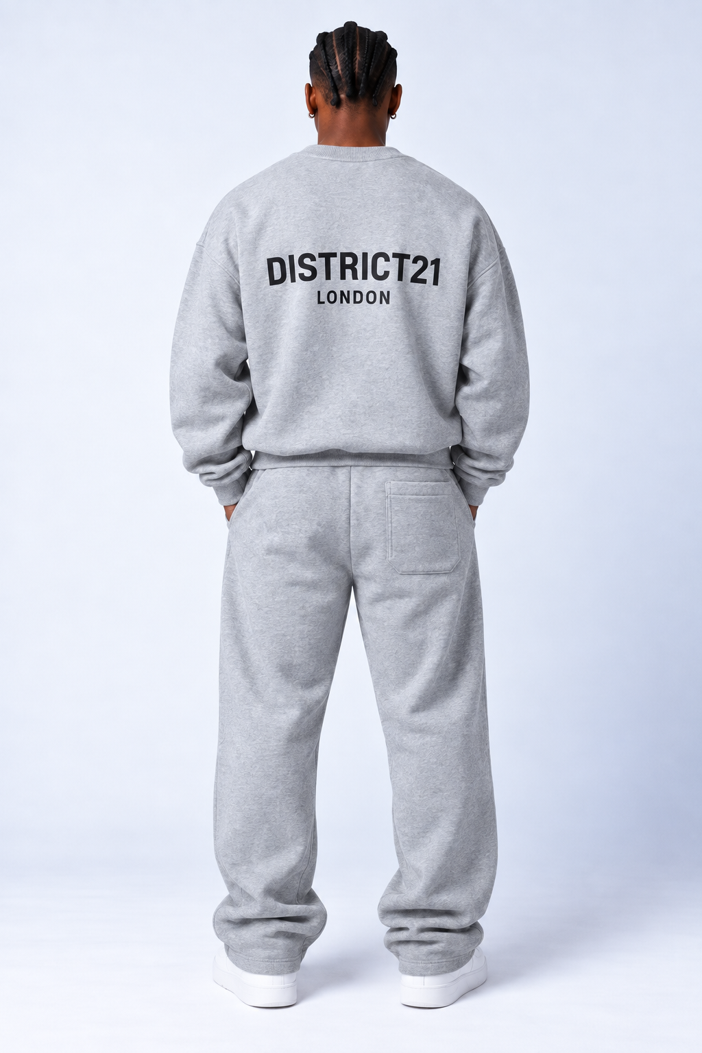 DISTRICT21 Logo Joggers – Grey
